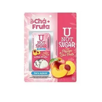 Pastilha U Not Sugar Sabor Pessêgo 8G preço